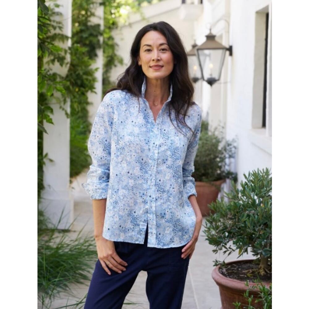 Frank & Eileen Eileen Floral Linen Button-Up Shirt XS - Picture 10 of 10
